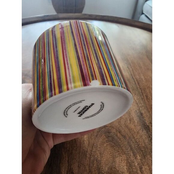 2008 Starbucks Vertical Rainbow Stripe Coffee Cup Tea Mug | 13oz - Picture 5 of 7